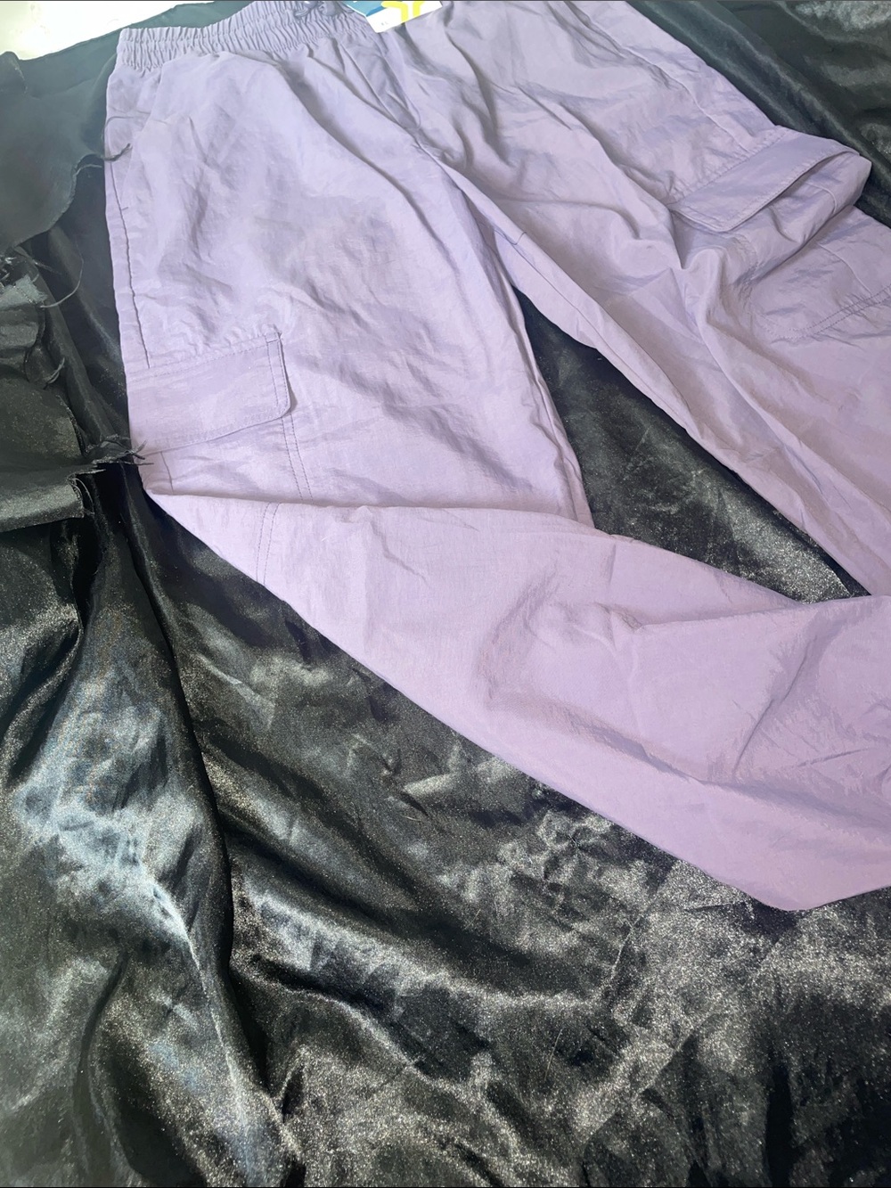 Lilac Cargo Jogger parachute Pants XL(14-16)